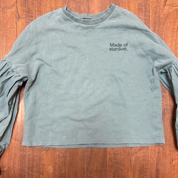 Zara Tops - Zara “Made of Stardust” Cropped Sweatshirt | Women’s Large